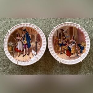 Set of 2 Vintage collectible Weatherby Hanley Royal Falcon Ware. wall decor